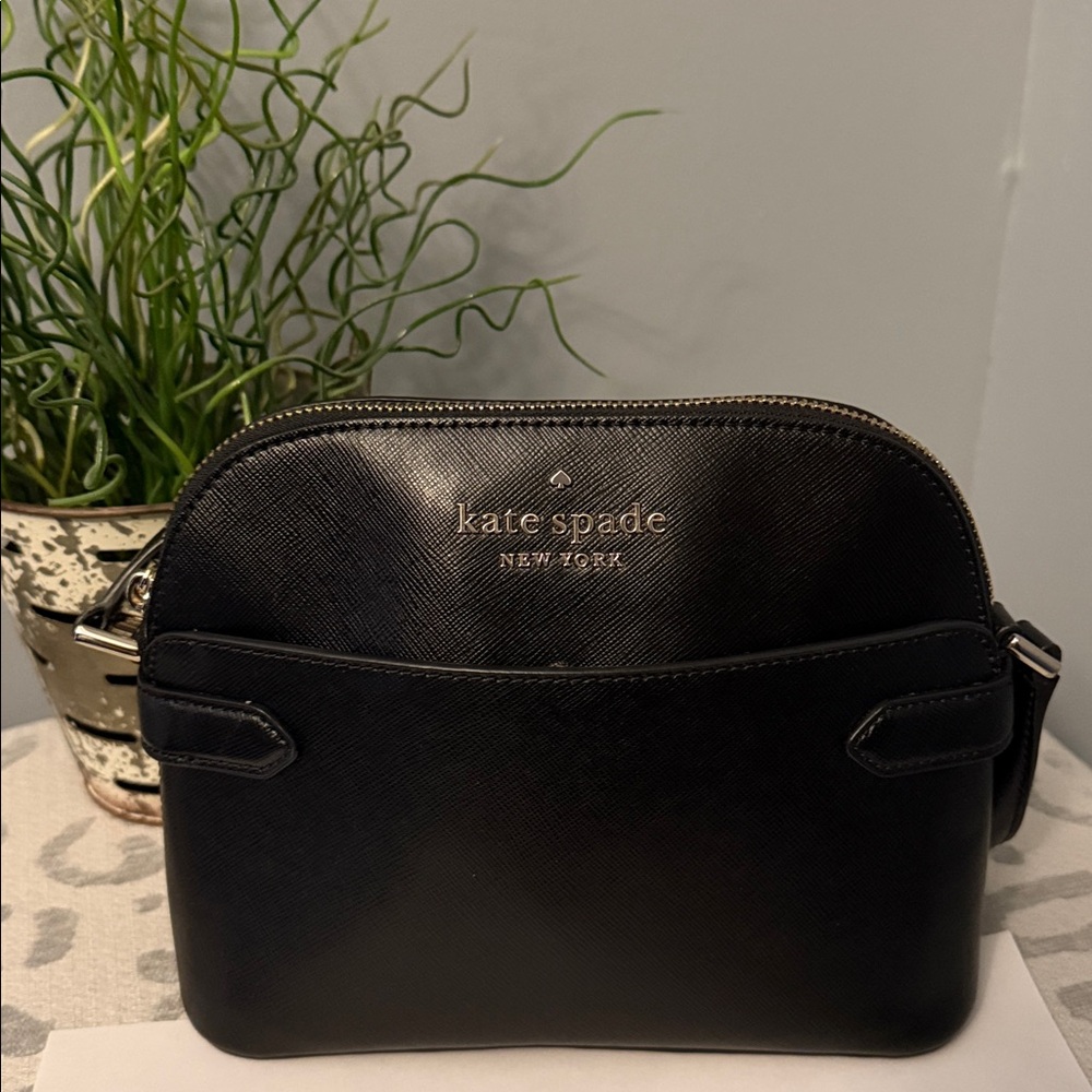 KATE SPADE New York Black Saffiano Leather Crossbody Bag